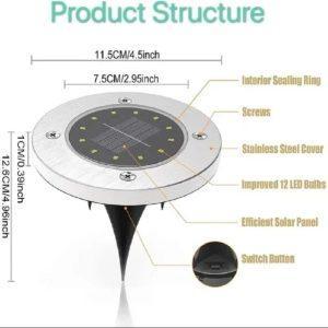 Pack 4 Estacas Solares de Jardín 8 Leds - Imagen 5
