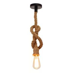 Lampara Colgante Cuerda Rustica yute - Imagen 3