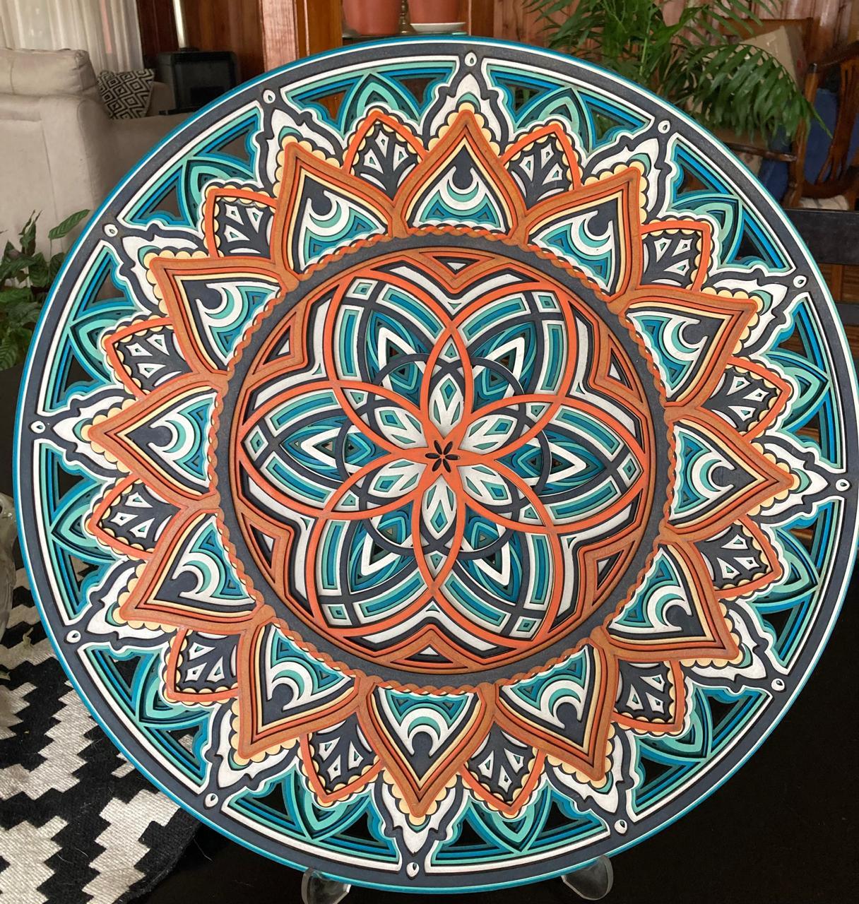 Mural flor mándala cod0007