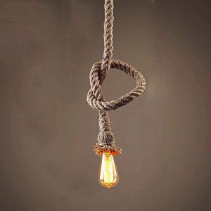 Lampara Colgante Cuerda Rustica yute