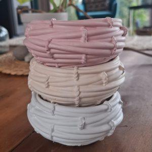 Set mini maceteros cesto