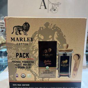 Pack Marley Prensa francesa +café molido + spoon clip